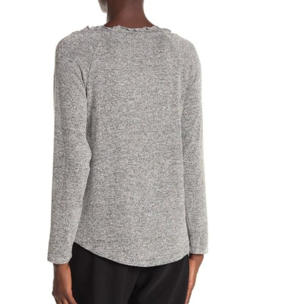 Gibson Ruffled Edge Raglan Pullover - Picture 2 of 2